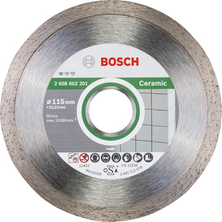 Standard Seri Seramik İçin Elmas Kesme Diski 125 mm, Gri