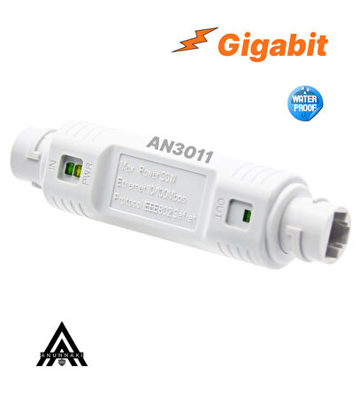Anunnaki AN3011 Outdoor Gigabit PoE Extender Ethernet Genişletici 100 Metre 30W IP66 Poe Repeater