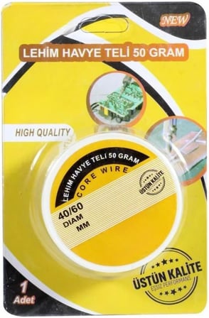 Jouis Lehim Teli 0.8 mm 50 gr – Elektronik Devre ve Tamir İşleri İçin İnce Lehim Teli, Profesyonel ve Amatör Kullanıma Uygun, Kolay Eriyen Lehim Teli Makarası (0.8mm 50 Gr)