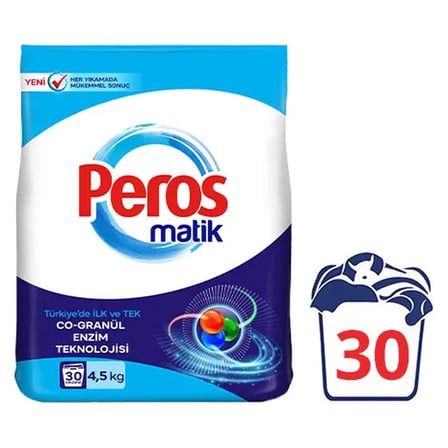 5 Adet Peros Matik Toz Çamaşır Deterjanı Göz Alıcı Beyazlar