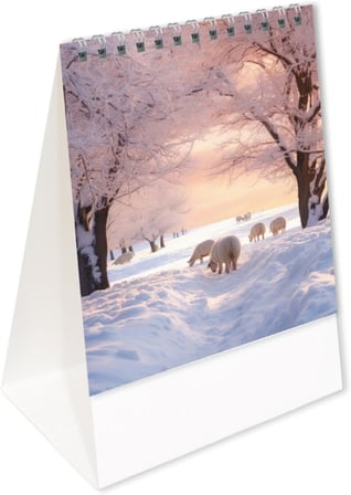 2026 Mevsimler Piramit Masa Takvimi Dikey Masaüstü Takvim 12x19,5 cm