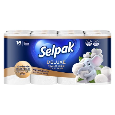 4 Adet Selpak Deluxe Tuvalet Kağıdı 16'lı