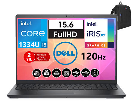 Dell Vostro 3530 Intel Core I5-1334U 16GB 512GB SSD Fhd 15.6" 120HZ W11HOME WN1611PVNB352027+ZETTAÇANTA