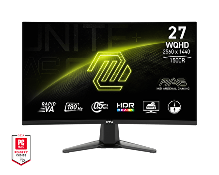 MSI MAG 27CQ6F 27" 0.5 ms 2K Curved 180 Hz Oyuncu Monitörü