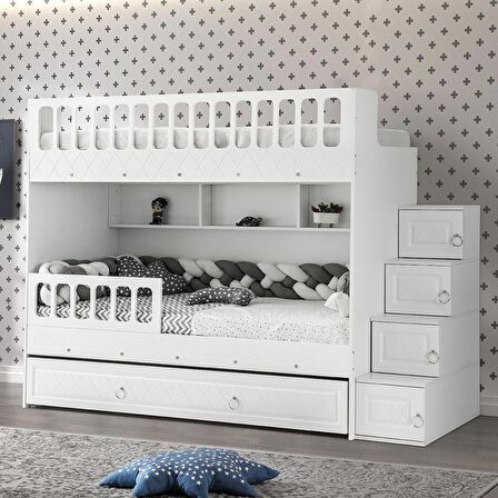 Zümrüt Yavrulu Ranza Beyaz Çelik Destekli MDF Membran Kaplama  %100 MDF