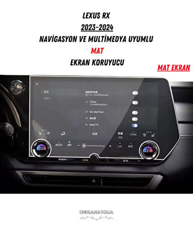 Lexux RX 2023-2024 Navigasyon ve Multimedya Uyumlu Mat Ekran Koruyucu