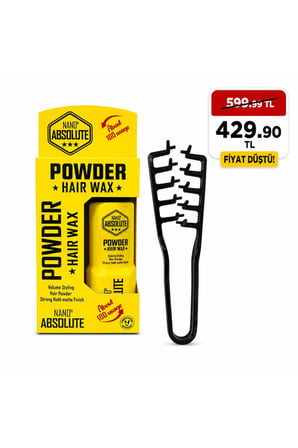 (2 ÜRÜN) Mucizevi Saç Tarağı + Toz Wax Saç Pudrası MAT SARI (20GR)