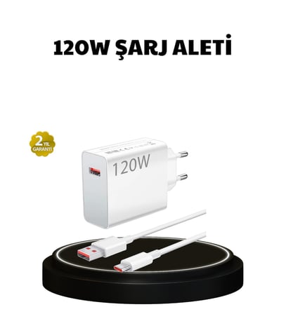 120 Watt Güçlü Hızlı Şarj Adaptörü Huawei P30 P40 Mate 20 Pro Uyumlu