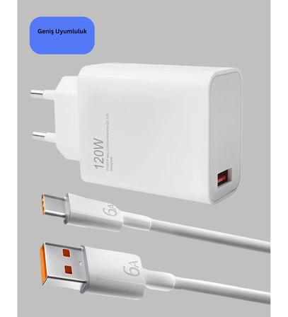 120 Watt Type C Hızlı Şarj Cihazı Oppo Reno 4 5 6 Uyumlu