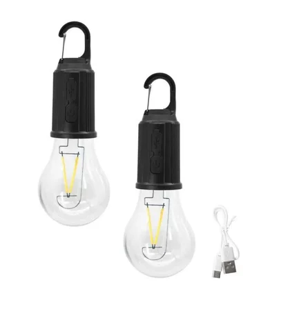 3 Farklı Mod Led'Li Şarjlı Asma Kancalı Kamp Lambası Taşınabilir Ampul