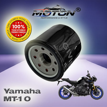 Yamaha MT-10 Uyumlu Yağ Filtresi - Yüksek Performans Muadil Filtre (HF204 / 1WD Uyumlu)