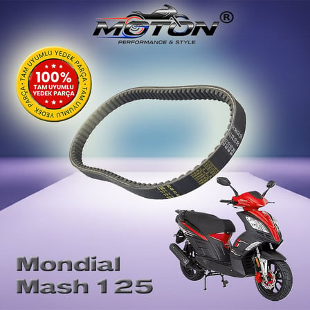 Mondial Mash 125 Varyatör Kayışı - Dayanıklı Güçlendirilmiş Yapılı Tayland Üretimi