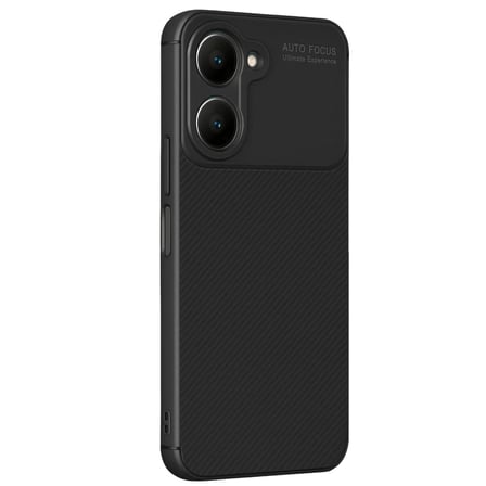 Vivo Y18 Kılıf Auto Focus Karbon Kapak - Siyah