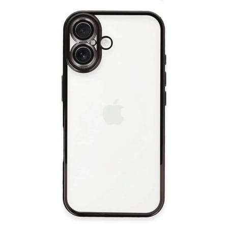 Apple İphone 16 Kılıf Razer Lensli Silikon - Siyah