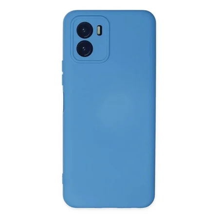 Vivo Y15s Kılıf Nano İçi Kadife Silikon - Mavi