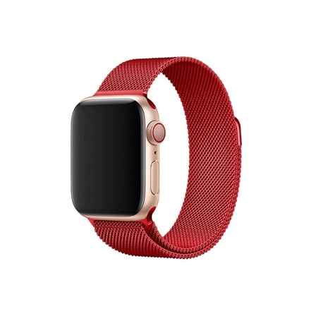 Apple Watch 38mm Metal Mıknatıslı Kordon (saat Değildir) - Kırmızı