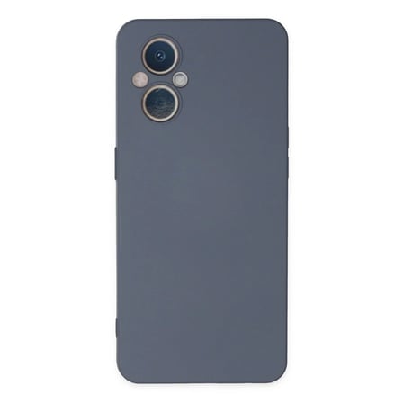 Oppo Reno 7 Lite Kılıf Nano İçi Kadife Silikon - Gri