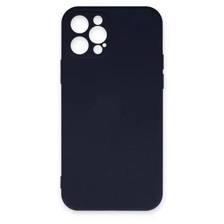 Apple İphone 12 Pro Max Kılıf Nano İçi Kadife Silikon - Lacivert
