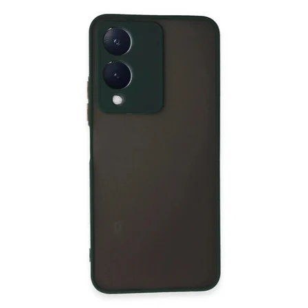Vivo Y17s Kılıf Montreal Silikon Kapak - Yeşil