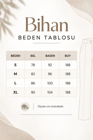 Kadın Beli Lastikli Bağcıklı Viskoz Pantolon W27-1324 - Kahverengi