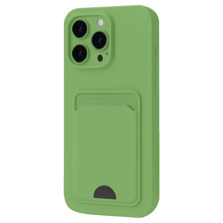 Apple İphone 16 Pro Kılıf Kelvin Kartvizitli Silikon - Açık Yeşil