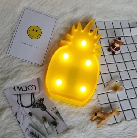 Led Işıklı Ananas Gece Lambası