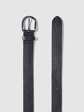 Deri Kemer Erkek Siyah Kemer - 323A6G8ZSL00Q