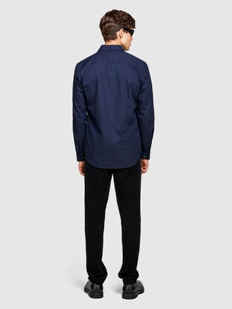 %100 Koton Slim Fit Fitilli Kadife Pantolon Erkek Siyah T-Shirt - 323A4SFRSF03D