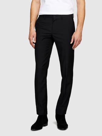 Poliviskoz Slim Fit Formal Pantolon Erkek Siyah Pantolon - 323A4KI356Y89