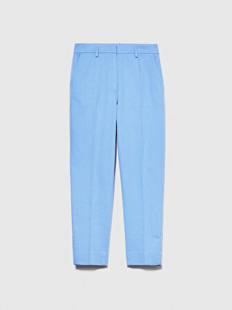 Yüksek Bel Dar Paça Pantolon Kadın Mavi Pantolon - 323A45G2LF03M