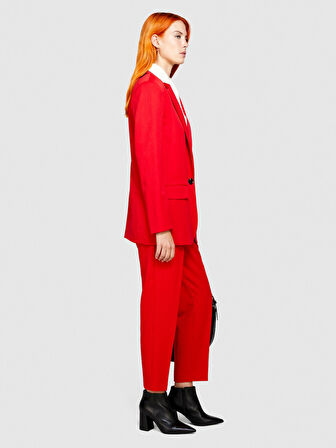 Poliviskoz Esnek Vatkalı Blazer Ceket Kadın Kırmızı Ceket - 323A2ZCWLW00M
