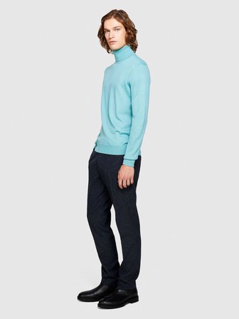 Yün Karışımlı Slim Fit Kazak Erkek Yeşil Kazak - 323A11BAS200A
