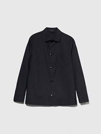 Liyosel Karışımlı Oversize Gömlek Erkek Siyah Gömlek - 323A5T3RSQ02P