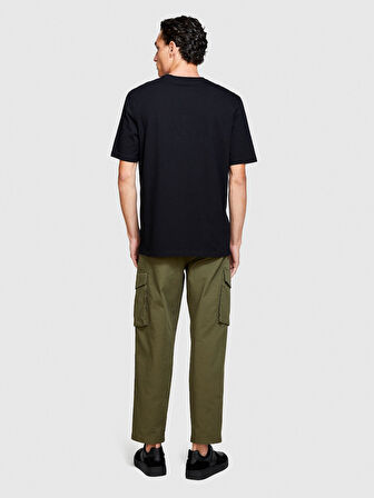 %100 Koton Regular Fit T-Shirt Erkek Siyah T-Shirt - 323A3096S101J