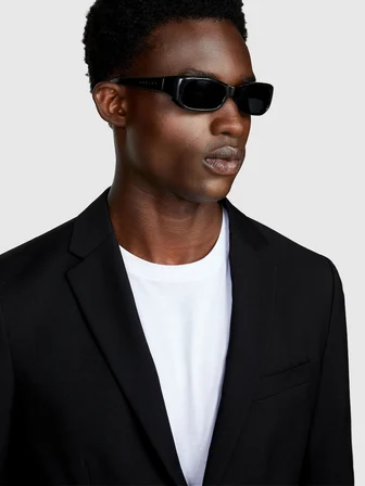 Poliviskoz Slim Fit Ceket Erkek Siyah Ceket - 323A2KI352Y89