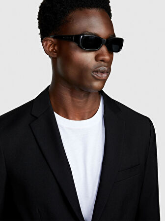 Poliviskoz Slim Fit Ceket Erkek Siyah Ceket - 323A2KI352Y89