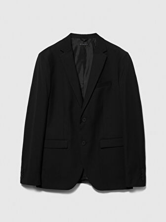 Poliviskoz Slim Fit Ceket Erkek Siyah Ceket - 323A2KI352Y89