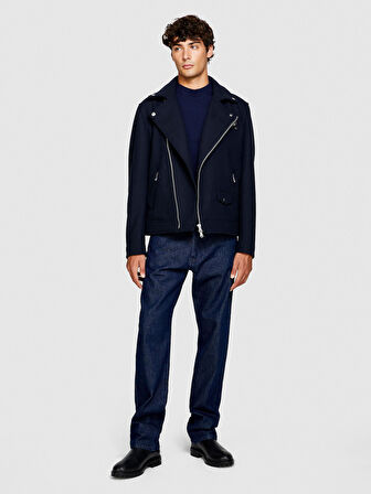 Yün Karışımlı Çapraz Kapamalı Kaban Erkek Renkli Mont - 323A2H4ZSN02K