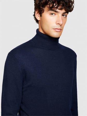 Kaşmir Karışımlı Dik Yaka Kazak Erkek Sarı Kazak - 323A102HS2177