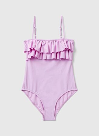 Benetton Lila Kız Çocuk Mayo 624P3L030I00L
