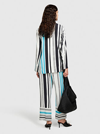 Tamamı Desenli Çift Düğmeli Maskülen Kesim Blazer Ceket Kadın Renkli Ceket - 324P2VJDLW024