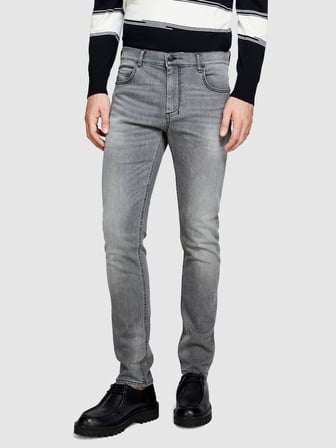 Pamuk Karışımlı Yıkama Efektli Skinny Fit Denim Pantolon Erkek Siyah Pantolon - 324P4Y7V576L9