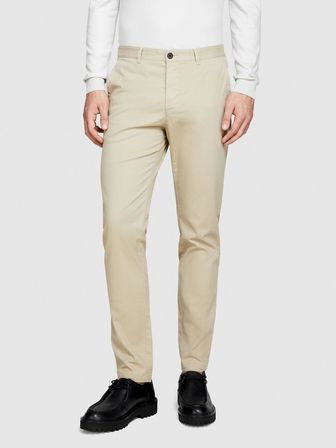 Streç Pamuklu Kemer Delikli Slim Fit Denim Chino Pantolon Erkek Pembe Pantolon - 324P4HJTSF03N