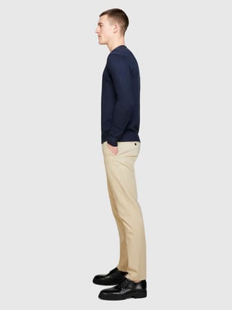 Streç Pamuklu Kemer Delikli Slim Fit Pantolon Erkek Bej Pantolon - 324P4AIHSF021