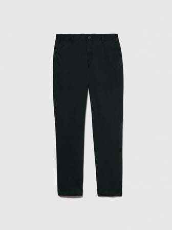 Streç Pamuklu Kemer Delikli Slim Fit Pantolon Erkek Siyah Pantolon - 324P4AIHSF021