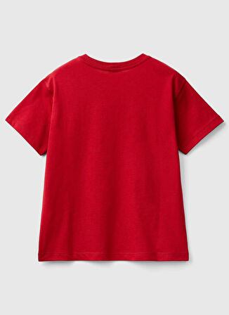 Benetton Baskılı Kırmızı Erkek Çocuk T-Shirt 3I1XC10JL 21P