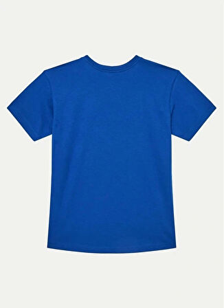 Benetton Baskılı Saks Erkek T-Shirt 3I1XC10JL 19R