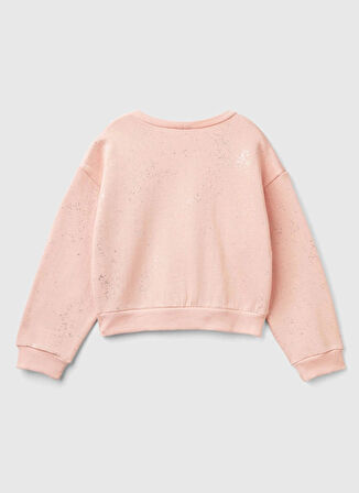 Benetton Baskılı Kadın Pembe Sweatshırt 3O2FC10M1 78P