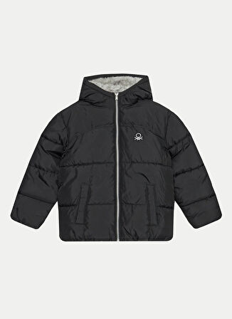 Benetton Siyah Erkek Çocuk  Şişme Mont 2WU0CN05I 100