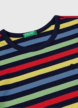 Benetton Baskılı Lacivert Erkek Çocuk T-Shirt 3FHXC10MW